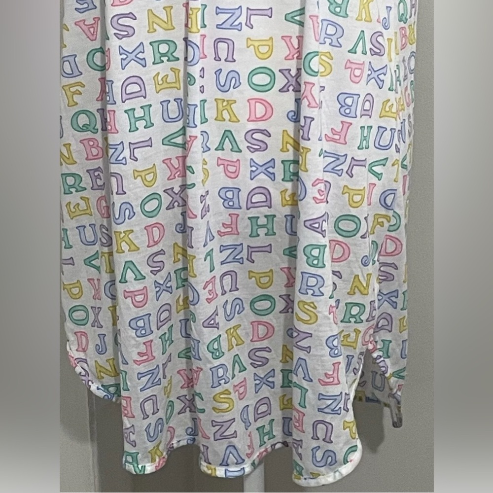 Vintage “Kittens” Brand Women’s Sleeveless Nightgown Sleepwear Large Alphabet - Picture 3 of 8